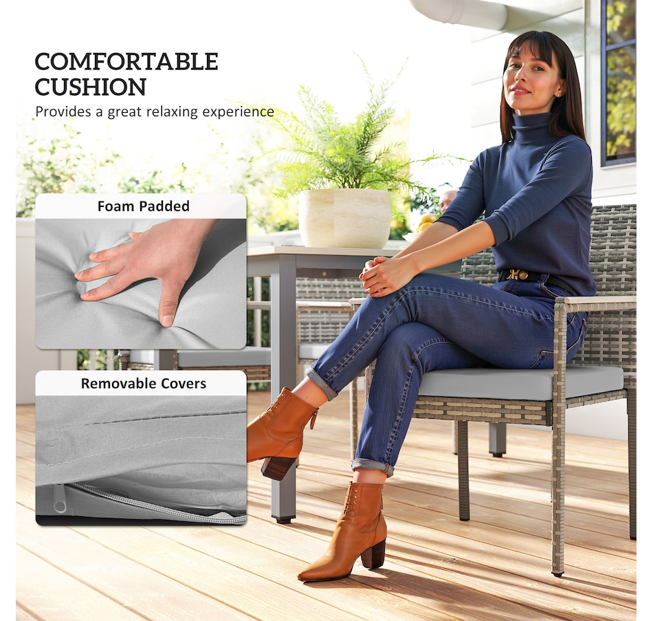 Image 964454_ALTMORE5.jpg, Product 964-454 / Price $399.99, Outsunny 5 Pieces Wicker Patio Dining Set from Outsunny on TSC.ca's Home & Garden department