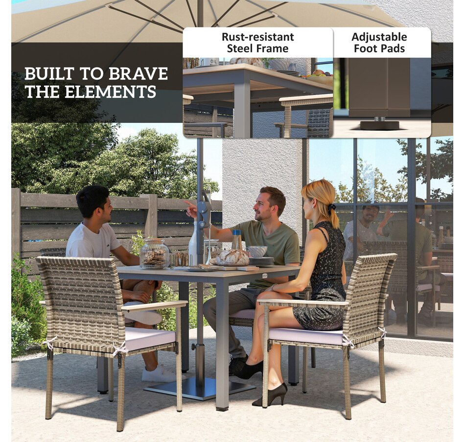 Image 964454_ALTMORE7.jpg, Product 964-454 / Price $399.99, Outsunny 5 Pieces Wicker Patio Dining Set from Outsunny on TSC.ca's Home & Garden department