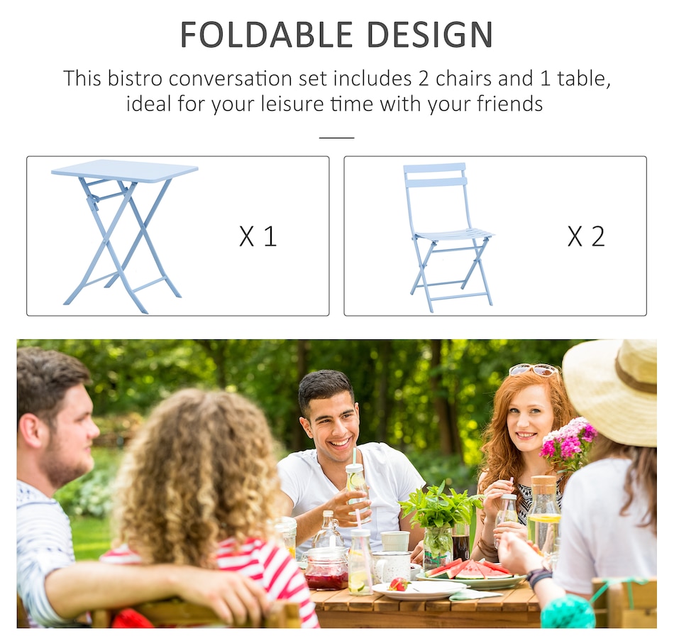 Image 964456_ALTMORE5.jpg, Product 964-456 / Price $132.99, Outsunny 3 Pieces Garden Bistro Coffee Set from Outsunny on TSC.ca's Home & Garden department