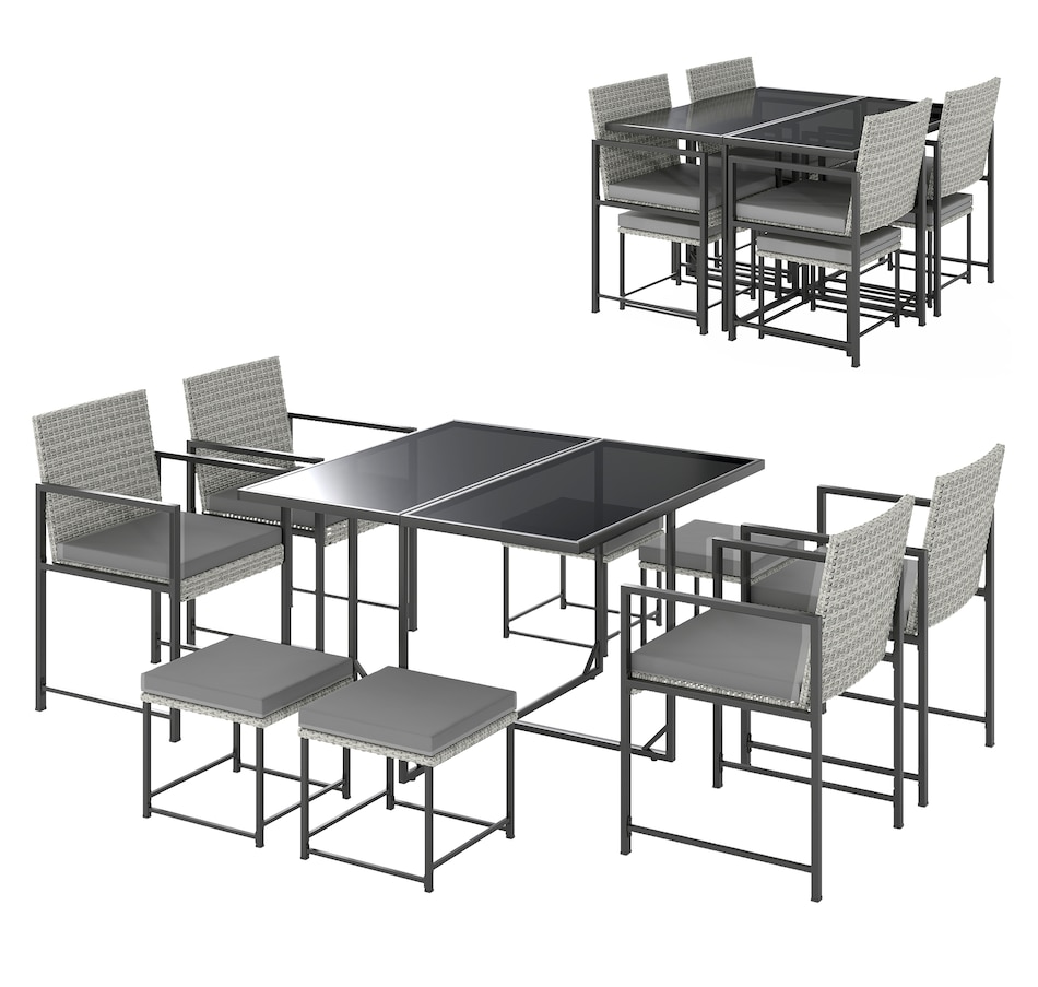Image 964457.jpg, Product 964-457 / Price $459.99, Outsunny 9 Pieces Patio Dining Set from Outsunny on TSC.ca's Home & Garden department