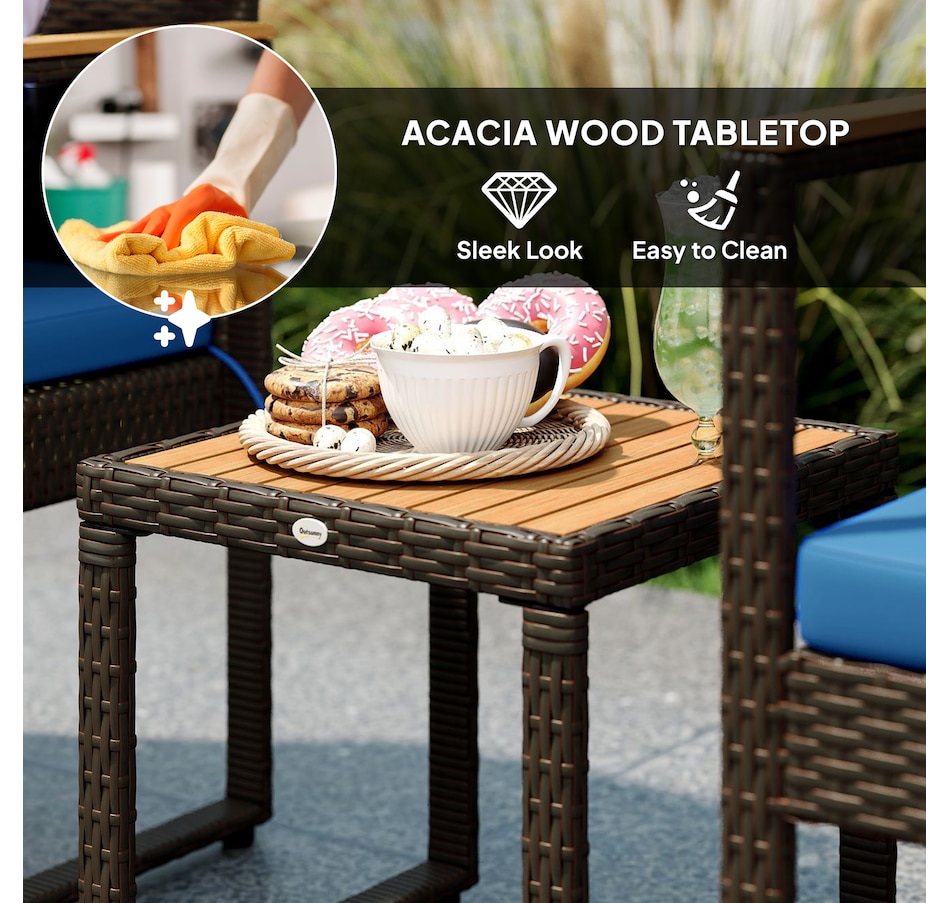 Image 964466_ALTMORE13.jpg, Product 964-466 / Price $179.99, Outsunny 3 Pieces Wicker Patio Furniture Set, Rattan Bistro Set, White from Outsunny on TSC.ca's Home & Garden department