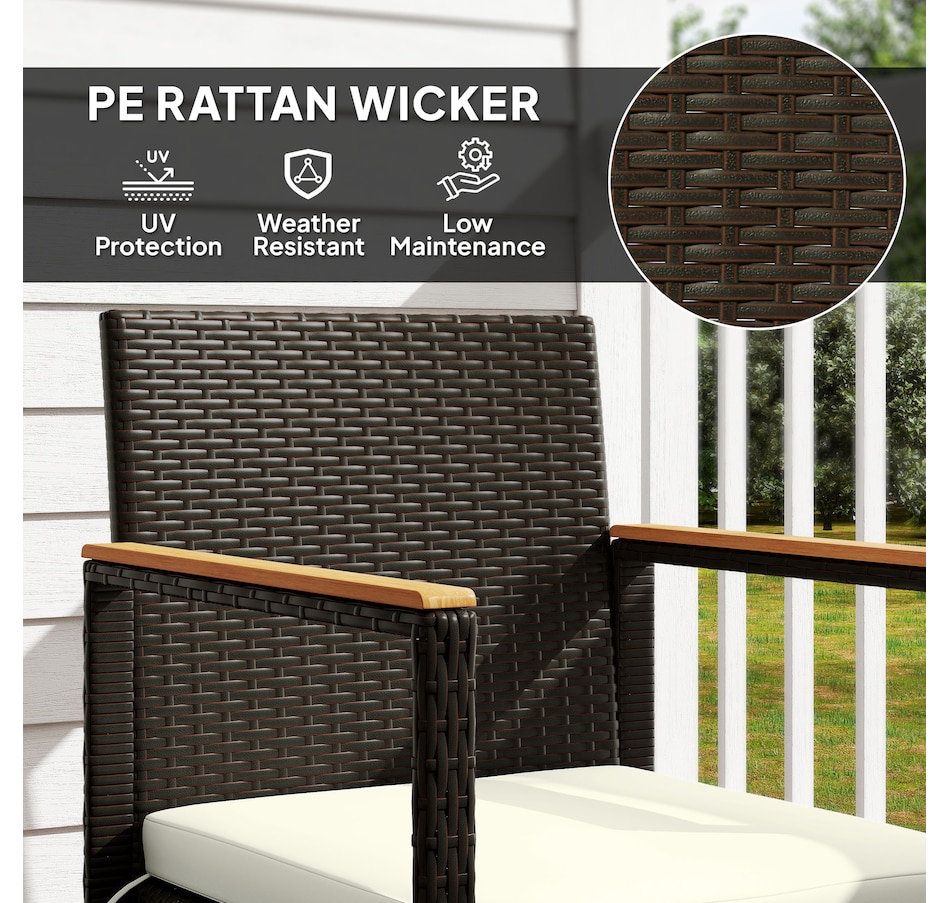 Image 964466_ALTMORE4.jpg, Product 964-466 / Price $179.99, Outsunny 3 Pieces Wicker Patio Furniture Set, Rattan Bistro Set, White from Outsunny on TSC.ca's Home & Garden department