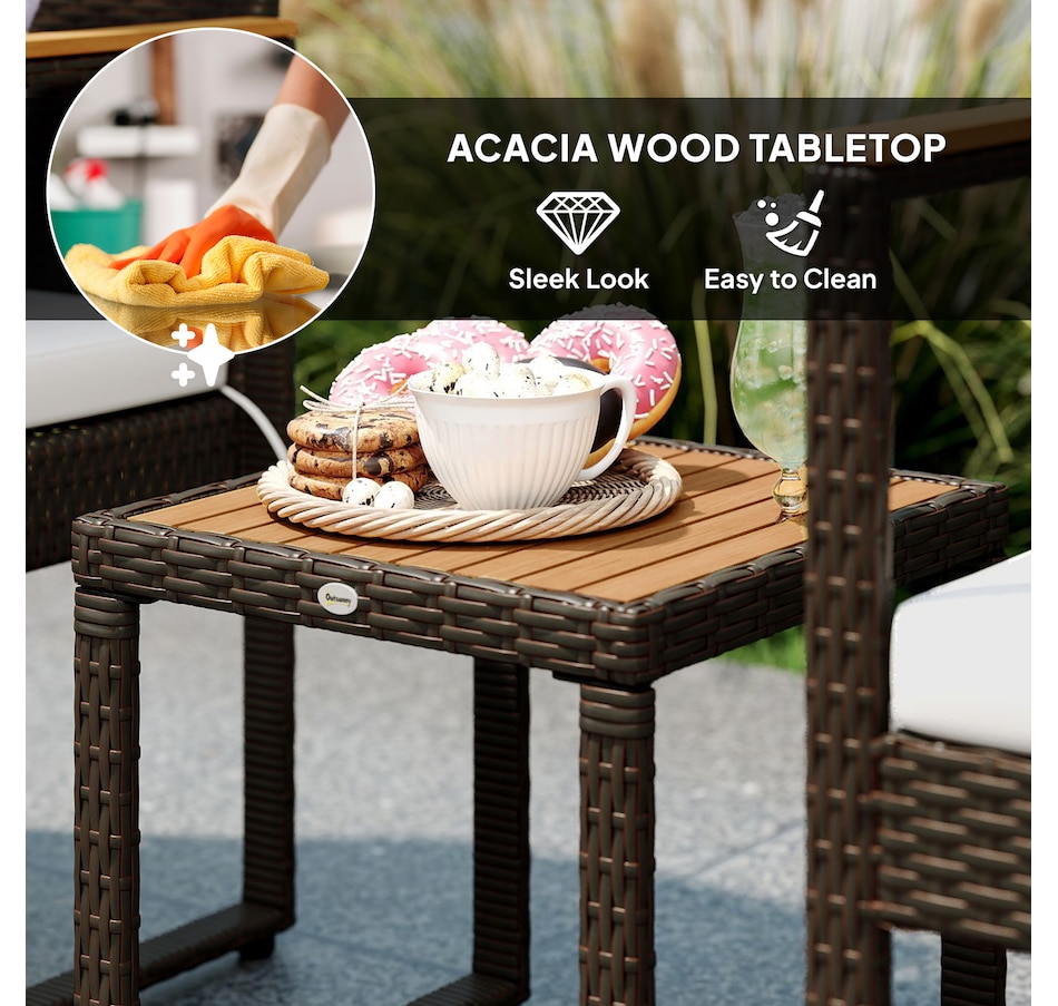 Image 964466_ALTMORE5.jpg, Product 964-466 / Price $179.99, Outsunny 3 Pieces Wicker Patio Furniture Set, Rattan Bistro Set, White from Outsunny on TSC.ca's Home & Garden department