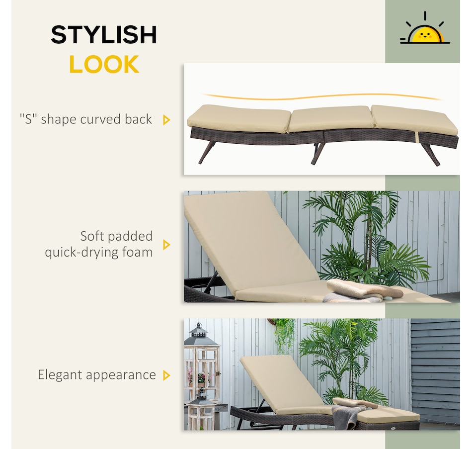 Image 964468_ALTMORE11.jpg, Product 964-468 / Price $199.99, Outsunny Wicker Patio Lounger, Outdoor S Shape Recliners Lounge Chair from Outsunny on TSC.ca's Home & Garden department