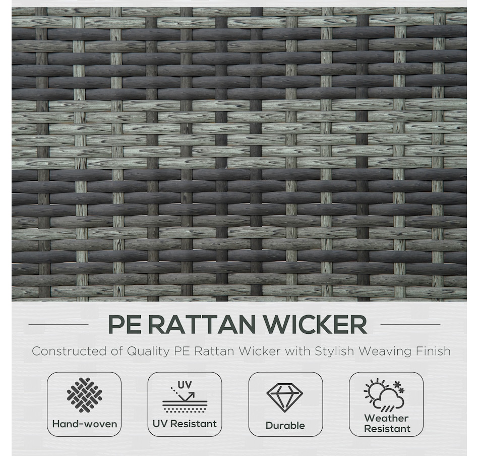 Image 964471_ALTMORE3.jpg, Product 964-471 / Price $319.99 - $339.99, Outsunny Wicker Double Chaise Lounge Chair Outdoor Recliner 2 Person Rattan Patio Reclining Sunbed Furniture Cushioned w/Adjustable Backrest from Outsunny on TSC.ca's Home & Garden department