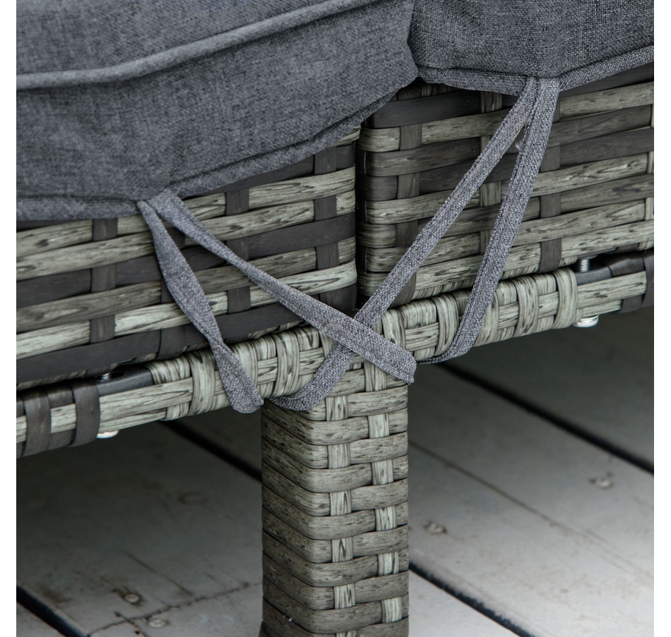 Image 964471_ALTMORE8.jpg, Product 964-471 / Price $319.99 - $339.99, Outsunny Wicker Double Chaise Lounge Chair Outdoor Recliner 2 Person Rattan Patio Reclining Sunbed Furniture Cushioned w/Adjustable Backrest from Outsunny on TSC.ca's Home & Garden department