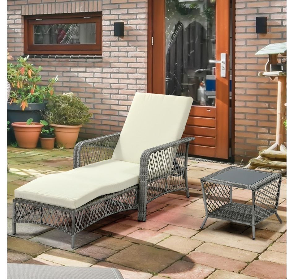 Image 964475_ALTMORE1.jpg, Product 964-475 / Price $249.99, Outsunny 2 Pieces Wicker Patio Lounge Set w/ Cushions from Outsunny on TSC.ca's Home & Garden department