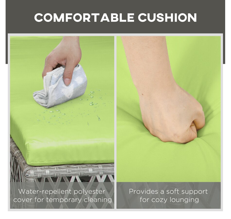 Image 964475_ALTMORE11.jpg, Product 964-475 / Price $249.99, Outsunny 2 Pieces Wicker Patio Lounge Set w/ Cushions from Outsunny on TSC.ca's Home & Garden department