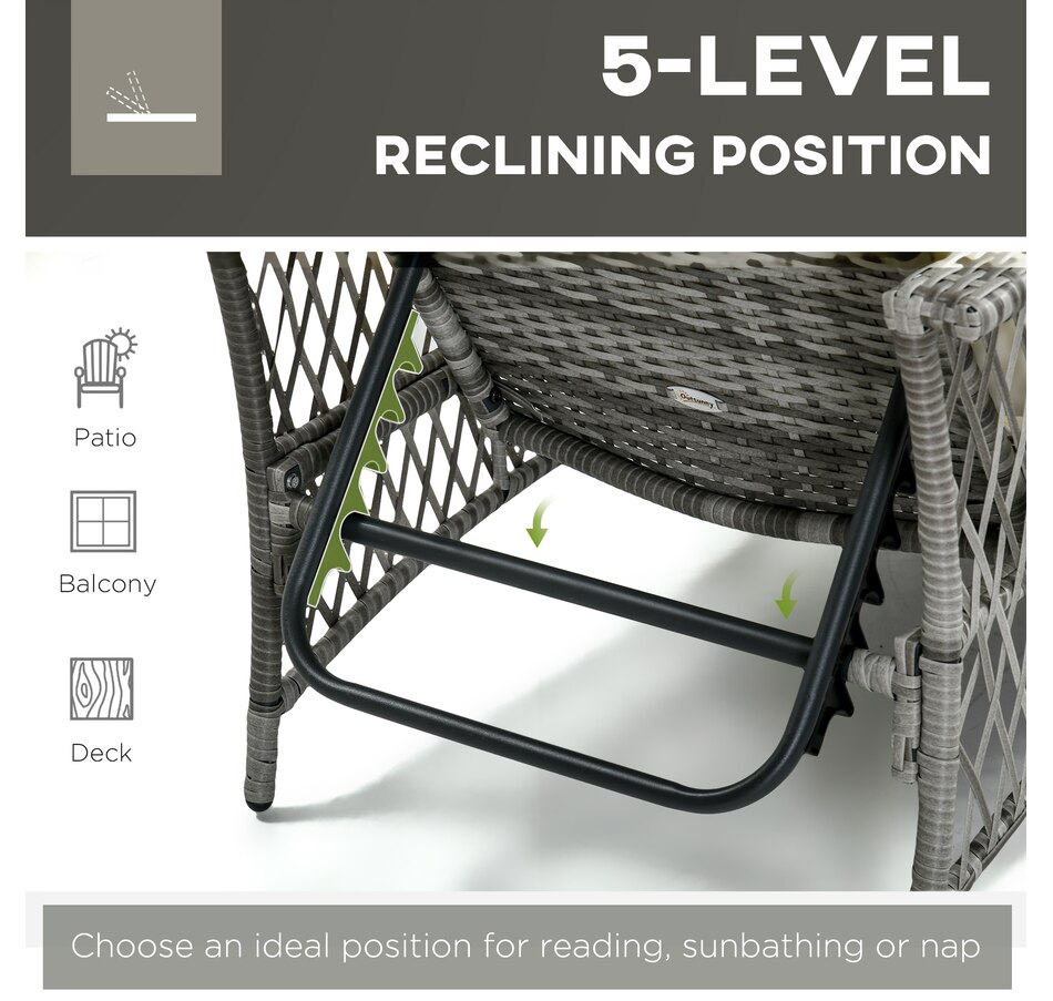 Image 964475_ALTMORE12.jpg, Product 964-475 / Price $249.99, Outsunny 2 Pieces Wicker Patio Lounge Set w/ Cushions from Outsunny on TSC.ca's Home & Garden department