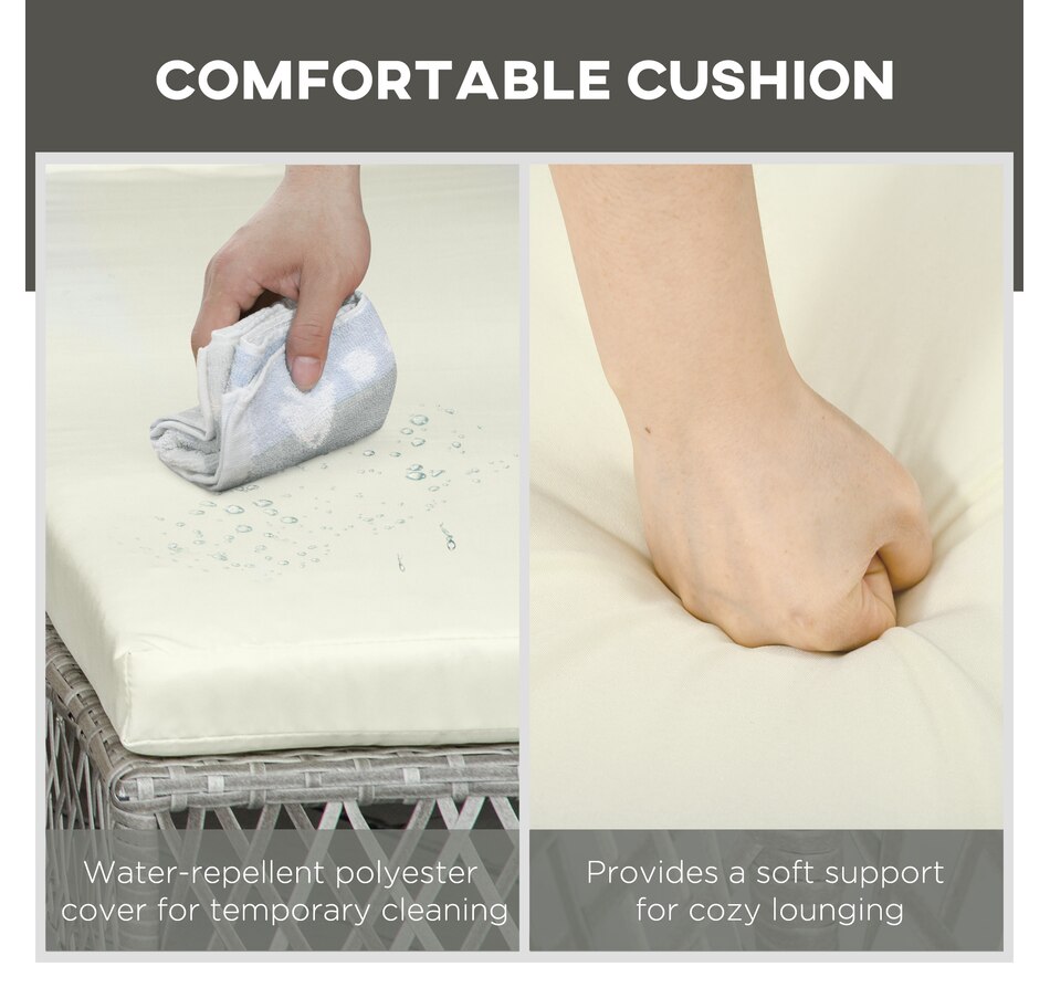 Image 964475_ALTMORE4.jpg, Product 964-475 / Price $249.99, Outsunny 2 Pieces Wicker Patio Lounge Set w/ Cushions from Outsunny on TSC.ca's Home & Garden department