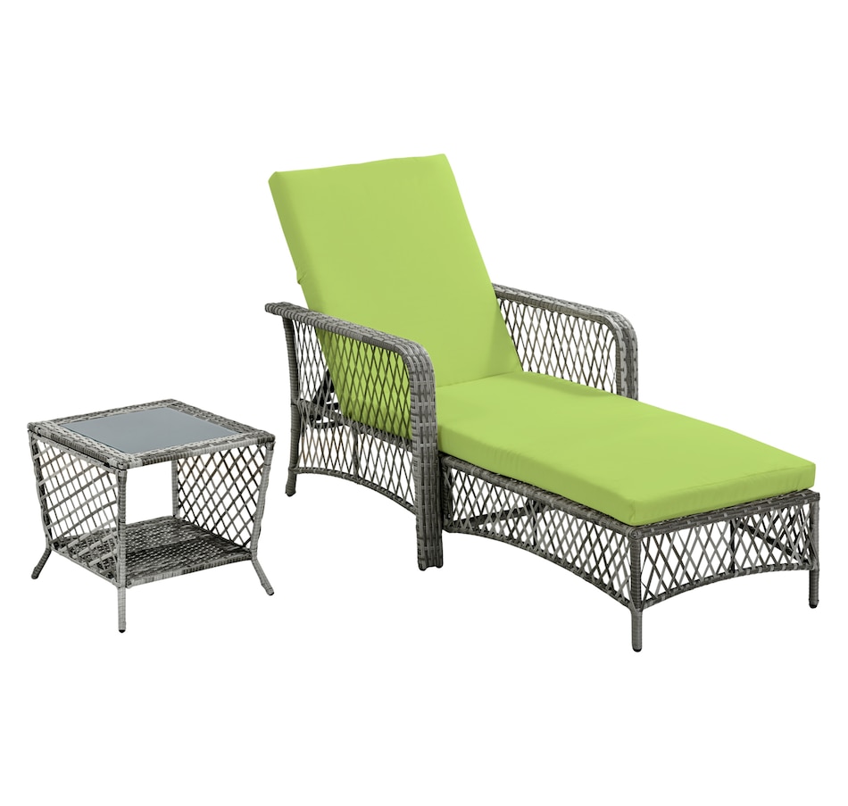 Image 964475_ST02.jpg, Product 964-475 / Price $249.99, Outsunny 2 Pieces Wicker Patio Lounge Set w/ Cushions from Outsunny on TSC.ca's Home & Garden department