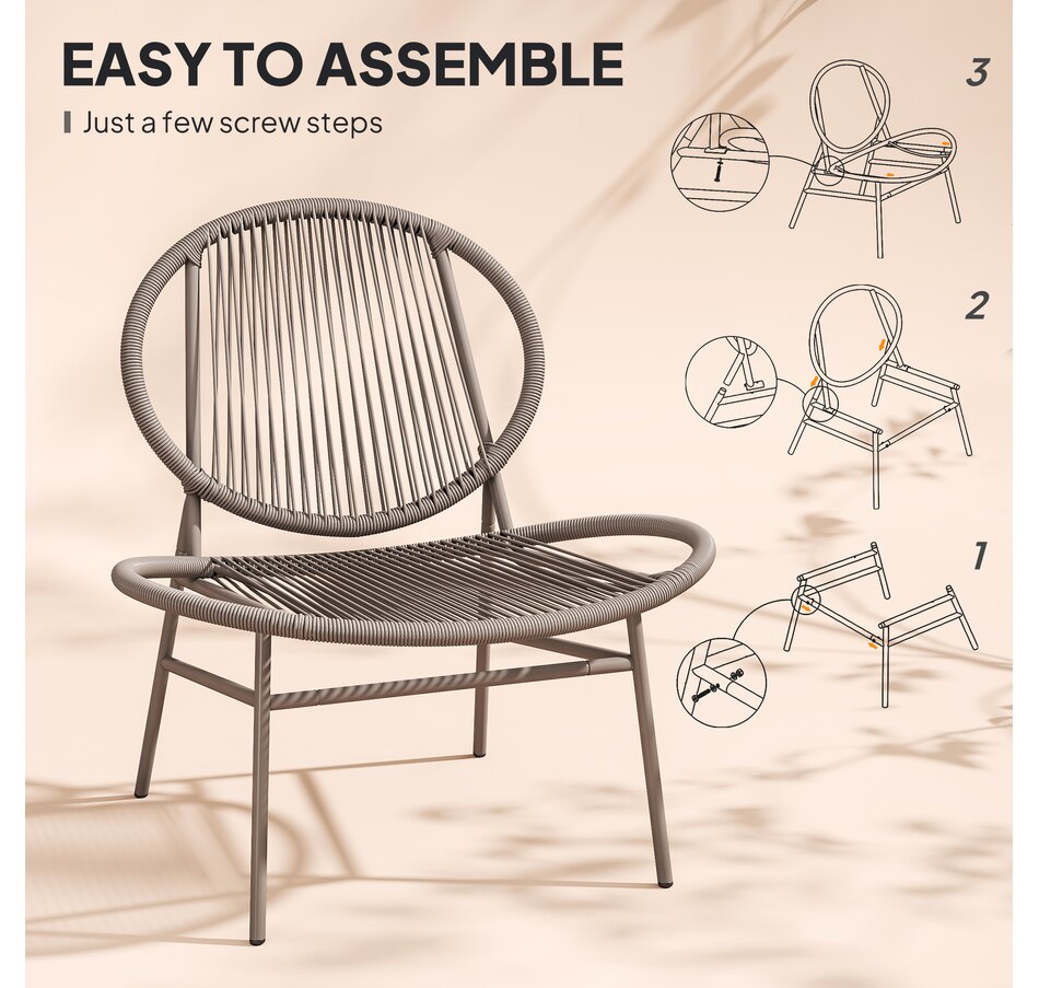 Image 964482_ALTMORE28.jpg, Product 964-482 / Price $159.99, Outsunny Wicker Patio Furniture Bistro Set with Acapulco Chairs, Black from Outsunny on TSC.ca's Home & Garden department