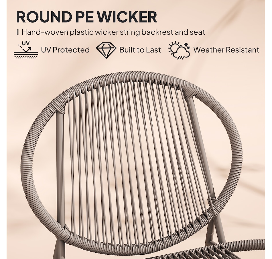 Image 964482_ALTMORE29.jpg, Product 964-482 / Price $159.99, Outsunny Wicker Patio Furniture Bistro Set with Acapulco Chairs, Black from Outsunny on TSC.ca's Home & Garden department