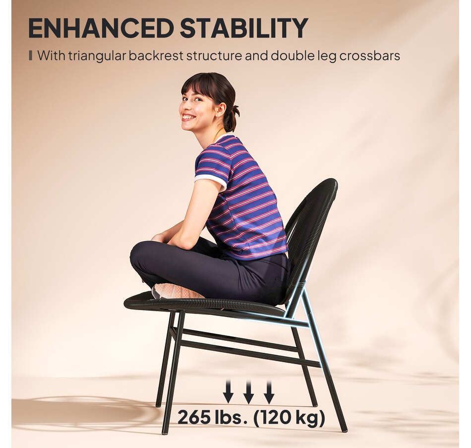 Image 964482_ALTMORE7.jpg, Product 964-482 / Price $159.99, Outsunny Wicker Patio Furniture Bistro Set with Acapulco Chairs, Black from Outsunny on TSC.ca's Home & Garden department