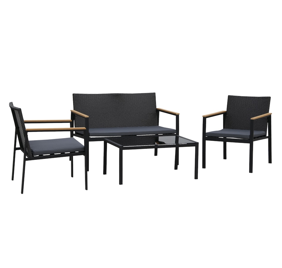 Image 964488.jpg, Product 964-488 / Price $257.99, Outsunny 4 Pieces Wicker Patio Furniture Set with Cushions from Outsunny on TSC.ca's Home & Garden department