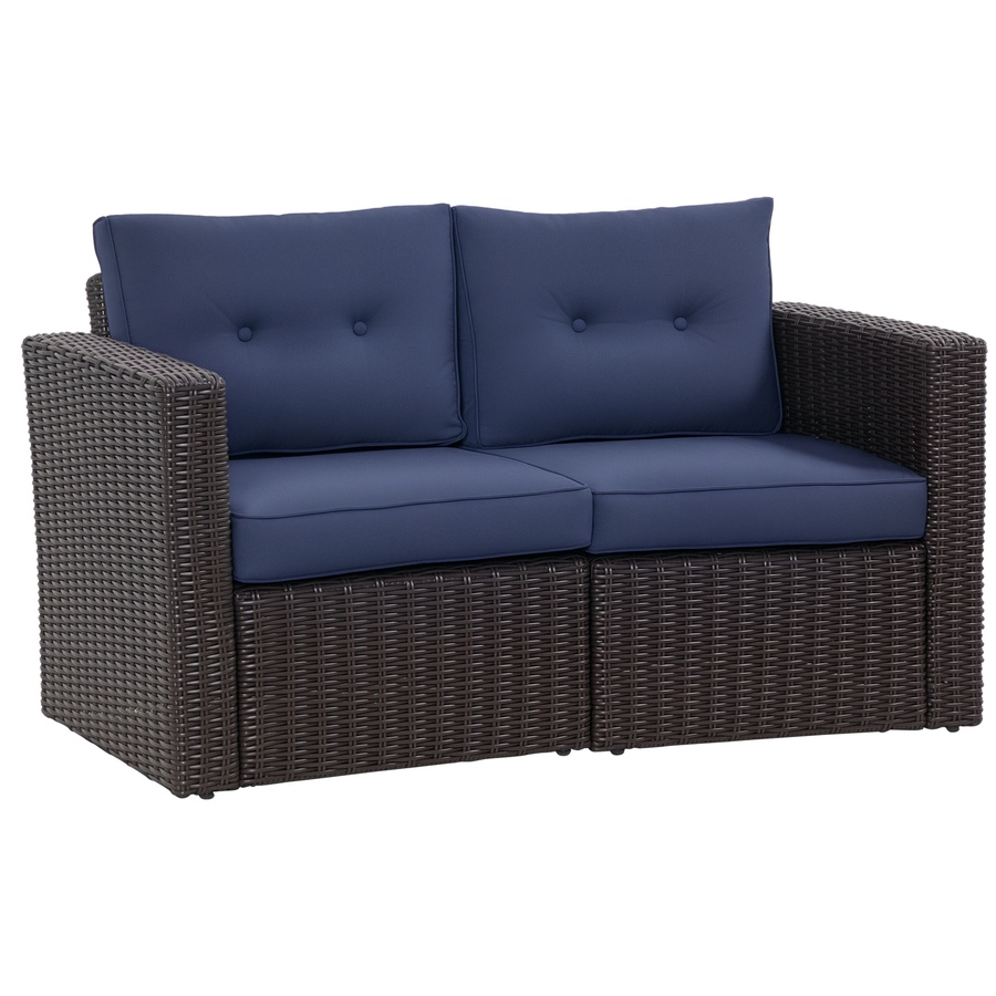 Image 964499.jpg, Product 964-499 / Price $377.99, Outsunny 2 Pieces Patio Furniture Set for Balcony, Garden, Lawn, Dark Blue from Outsunny on TSC.ca's Home & Garden department