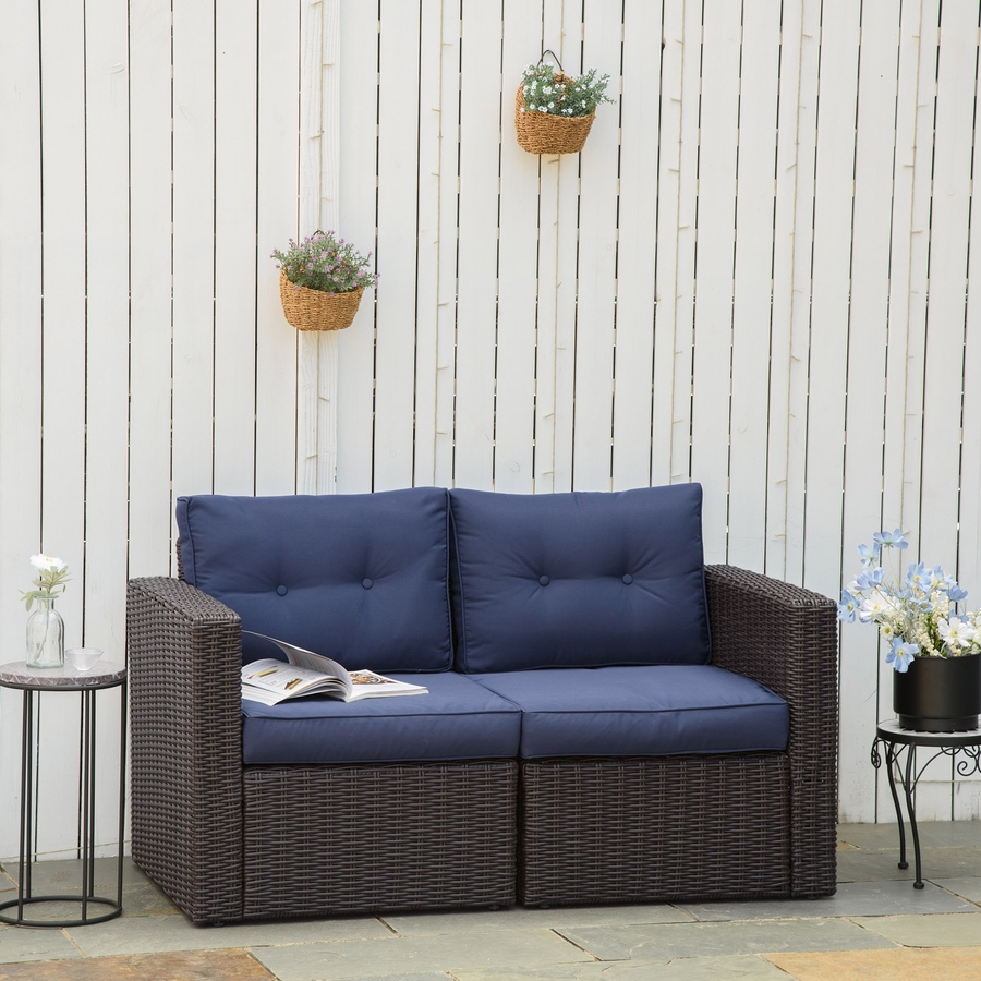Image 964499_ALTMORE1.jpg, Product 964-499 / Price $377.99, Outsunny 2 Pieces Patio Furniture Set for Balcony, Garden, Lawn, Dark Blue from Outsunny on TSC.ca's Home & Garden department