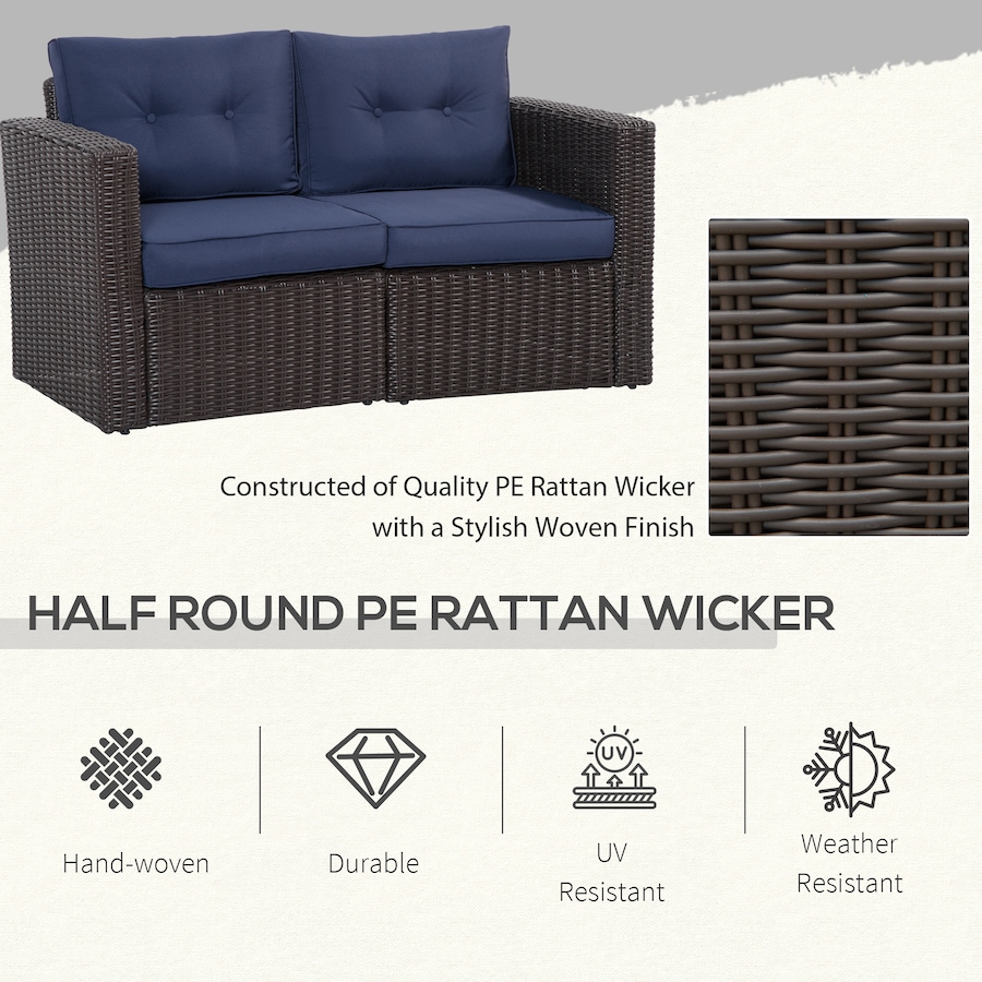 Image 964499_ALTMORE3.jpg, Product 964-499 / Price $377.99, Outsunny 2 Pieces Patio Furniture Set for Balcony, Garden, Lawn, Dark Blue from Outsunny on TSC.ca's Home & Garden department