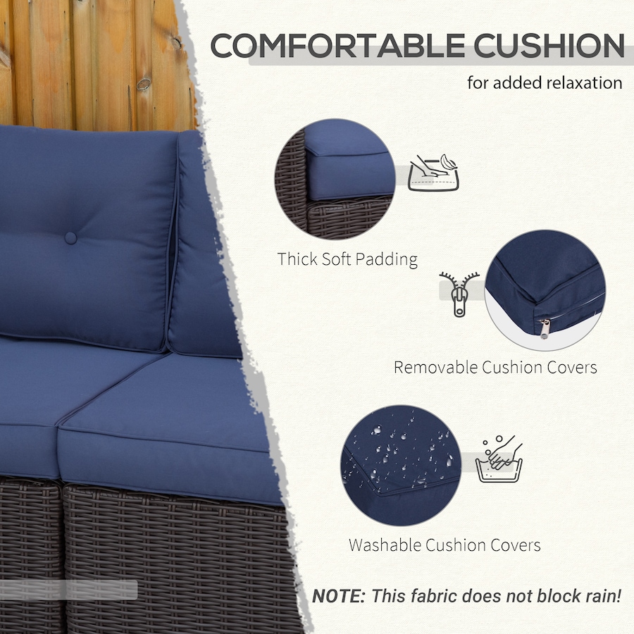 Image 964499_ALTMORE4.jpg, Product 964-499 / Price $377.99, Outsunny 2 Pieces Patio Furniture Set for Balcony, Garden, Lawn, Dark Blue from Outsunny on TSC.ca's Home & Garden department