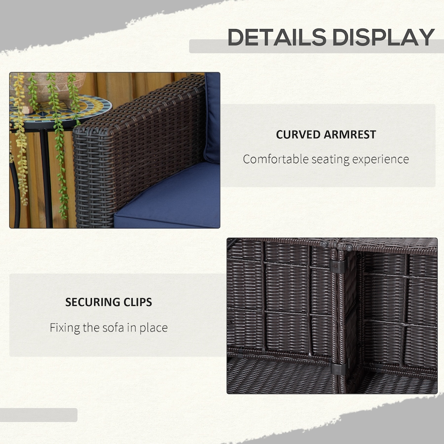 Image 964499_ALTMORE5.jpg, Product 964-499 / Price $377.99, Outsunny 2 Pieces Patio Furniture Set for Balcony, Garden, Lawn, Dark Blue from Outsunny on TSC.ca's Home & Garden department