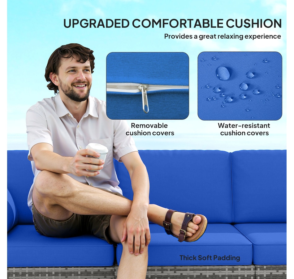 Image 964505_ALTMORE4.jpg, Product 964-505 / Price $379.99, Outsunny Three-Seater Outdoor Sofa with Cushions from Outsunny on TSC.ca's Home & Garden department