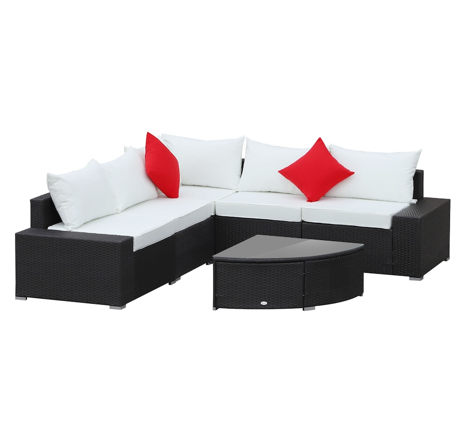 Image 964508.jpg, Product 964-508 / Price $709.99, Outsunny 6 Pieces Wicker Patio Furniture Set from Outsunny on TSC.ca's Home & Garden department