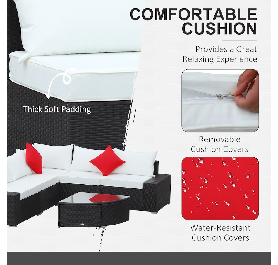 Image 964508_ALTMORE5.jpg, Product 964-508 / Price $709.99, Outsunny 6 Pieces Wicker Patio Furniture Set from Outsunny on TSC.ca's Home & Garden department