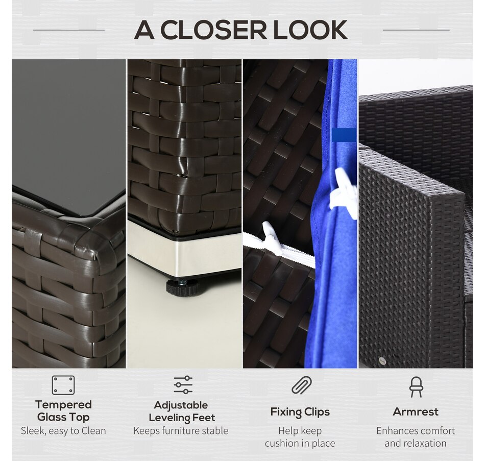 Image 964518_ALTMORE22.jpg, Product 964-518 / Price $729.99 - $839.99, Outsunny 7 Piece Patio Furniture Set from Outsunny on TSC.ca's Home & Garden department