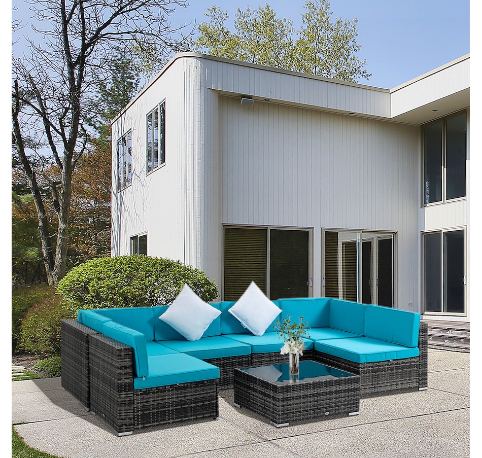 Image 964518_ALTMORE25.jpg, Product 964-518 / Price $729.99 - $839.99, Outsunny 7 Piece Patio Furniture Set from Outsunny on TSC.ca's Home & Garden department