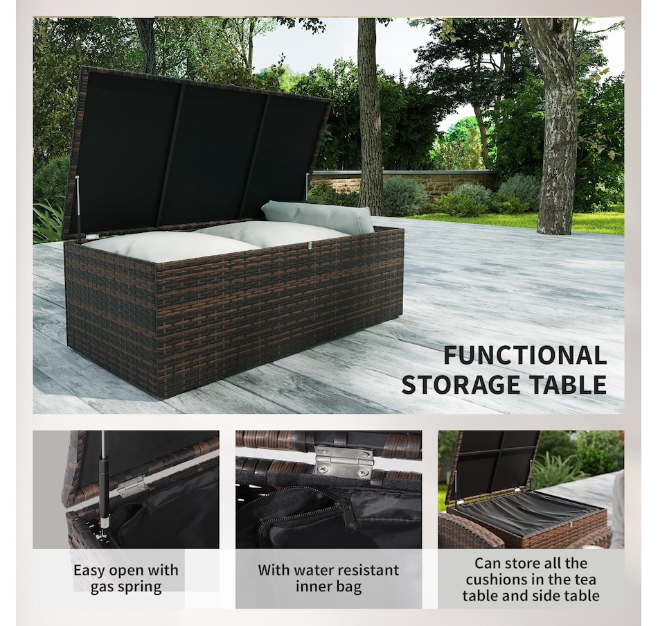 Image 964519_ALTMORE22.jpg, Product 964-519 / Price $1,194.99, Outsunny 6PCS Patio Furniture Set Rattan Wicker Patio Sofa Set, Orange from Outsunny on TSC.ca's Home & Garden department