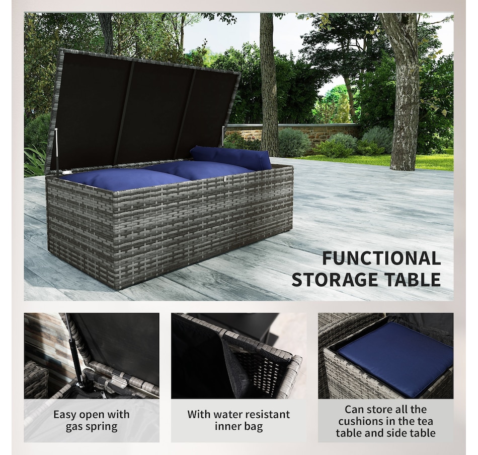 Image 964519_ALTMORE30.jpg, Product 964-519 / Price $1,194.99, Outsunny 6PCS Patio Furniture Set Rattan Wicker Patio Sofa Set, Orange from Outsunny on TSC.ca's Home & Garden department