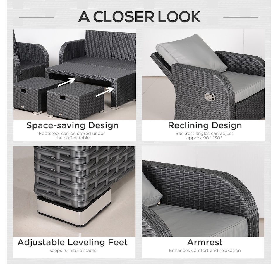 Image 964522_ALTMORE3.jpg, Product 964-522 / Price $1,049.99 - $1,149.99, Outsunny Patio Furniture with Cushions from Outsunny on TSC.ca's Home & Garden department