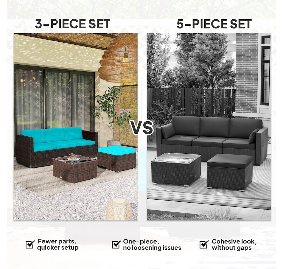 Image 964525_ALTMORE14.jpg, Product 964-525 / Price $299.99 - $424.99, Outsunny 3 Pieces Patio Furniture Set with Cushions from Outsunny on TSC.ca's Home & Garden department