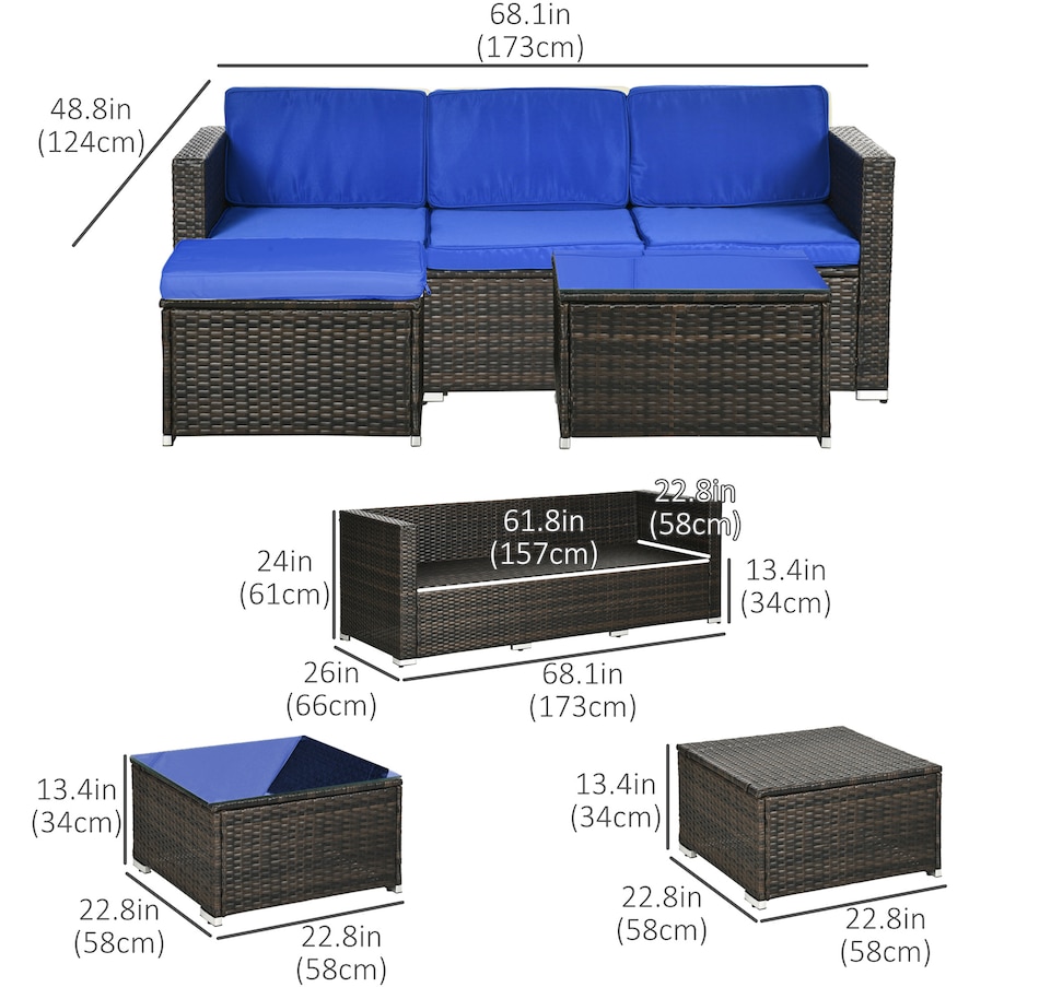 Image 964525_ALTMORE18.jpg, Product 964-525 / Price $299.99 - $424.99, Outsunny 3 Pieces Patio Furniture Set with Cushions from Outsunny on TSC.ca's Home & Garden department