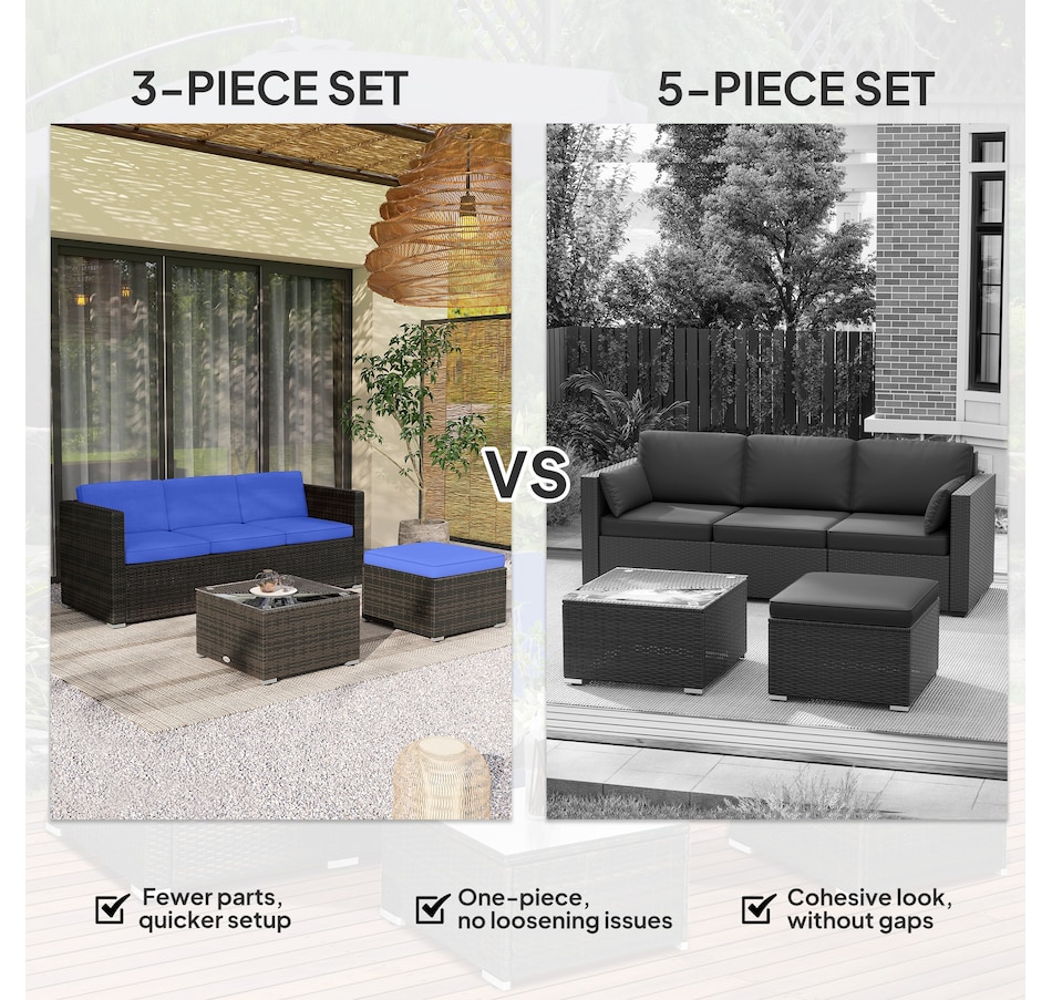 Image 964525_ALTMORE22.jpg, Product 964-525 / Price $299.99 - $424.99, Outsunny 3 Pieces Patio Furniture Set with Cushions from Outsunny on TSC.ca's Home & Garden department