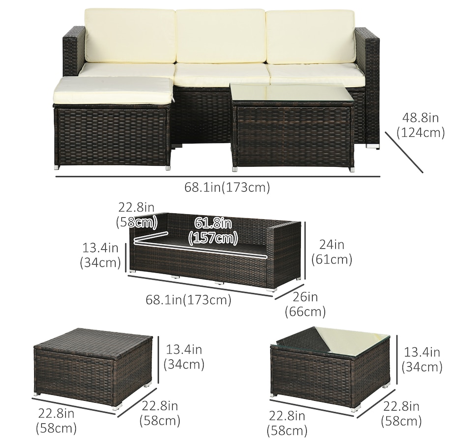 Image 964525_ALTMORE26.jpg, Product 964-525 / Price $299.99 - $424.99, Outsunny 3 Pieces Patio Furniture Set with Cushions from Outsunny on TSC.ca's Home & Garden department