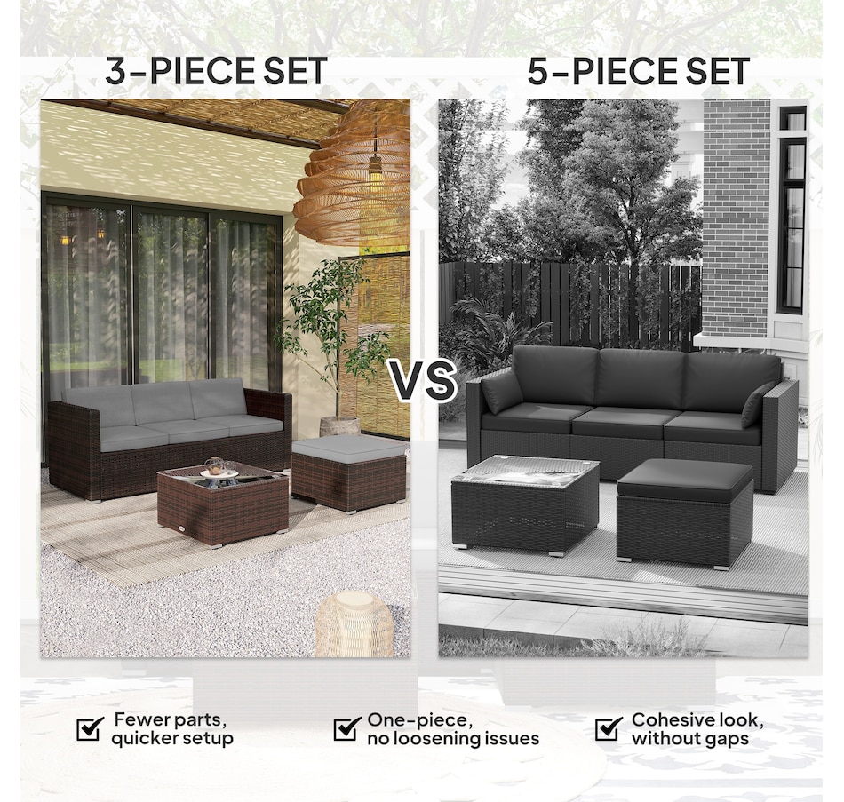 Image 964525_ALTMORE6.jpg, Product 964-525 / Price $299.99 - $424.99, Outsunny 3 Pieces Patio Furniture Set with Cushions from Outsunny on TSC.ca's Home & Garden department