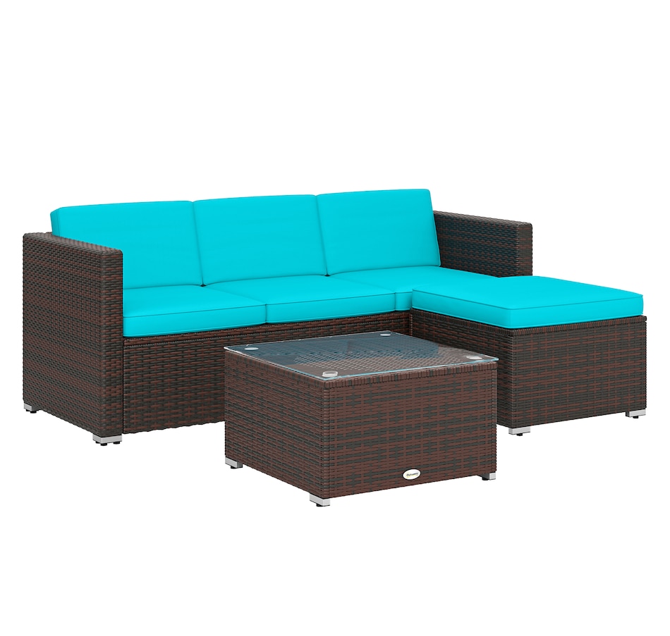Image 964525_ST02.jpg, Product 964-525 / Price $299.99 - $424.99, Outsunny 3 Pieces Patio Furniture Set with Cushions from Outsunny on TSC.ca's Home & Garden department