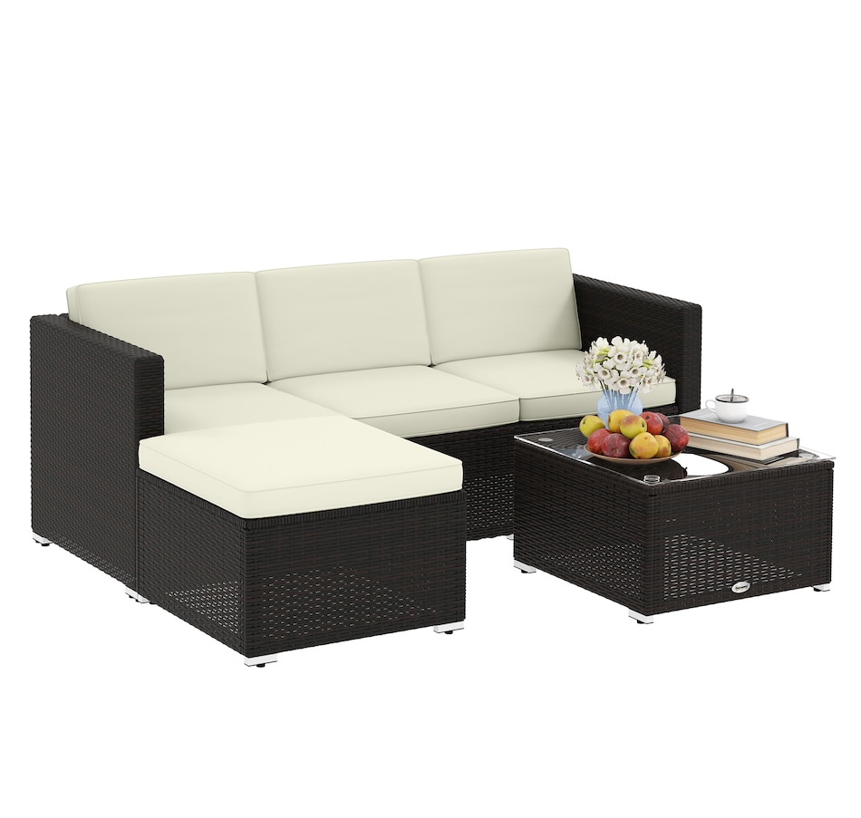 Image 964525_ST04.jpg, Product 964-525 / Price $299.99 - $424.99, Outsunny 3 Pieces Patio Furniture Set with Cushions from Outsunny on TSC.ca's Home & Garden department