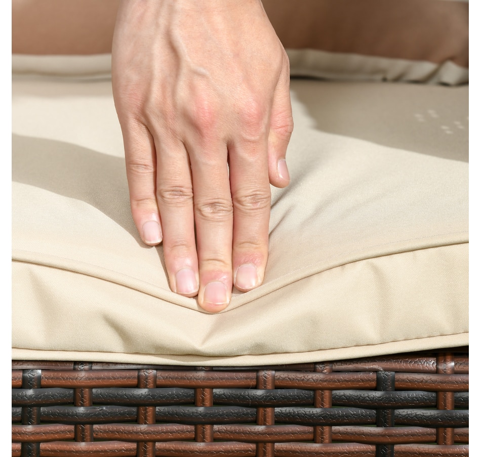 Image 964529_ALTMORE7.jpg, Product 964-529 / Price $264.99, Outsunny 3-Seater Wicker Outdoor Sofa, Cushioned Rattan Patio Couch, Brown from Outsunny on TSC.ca's Home & Garden department