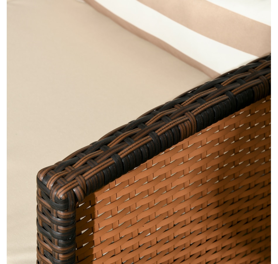 Image 964529_ALTMORE8.jpg, Product 964-529 / Price $264.99, Outsunny 3-Seater Wicker Outdoor Sofa, Cushioned Rattan Patio Couch, Brown from Outsunny on TSC.ca's Home & Garden department