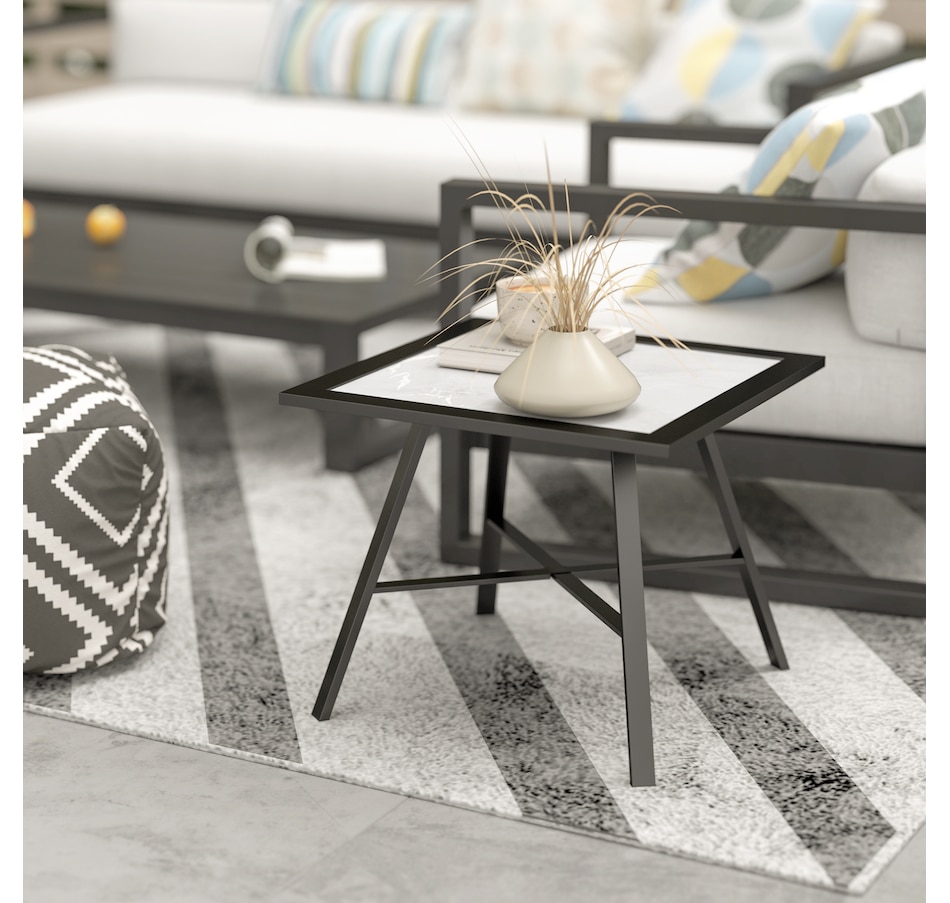 Image 964530_ALTMORE1.jpg, Product 964-530 / Price $54.99, Outsunny Patio Side Table, Small Outdoor Side Table w/ SPC Tabletop, Grey from Outsunny on TSC.ca's Home & Garden department