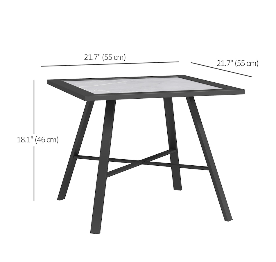 Image 964530_ALTMORE2.jpg, Product 964-530 / Price $54.99, Outsunny Patio Side Table, Small Outdoor Side Table w/ SPC Tabletop, Grey from Outsunny on TSC.ca's Home & Garden department