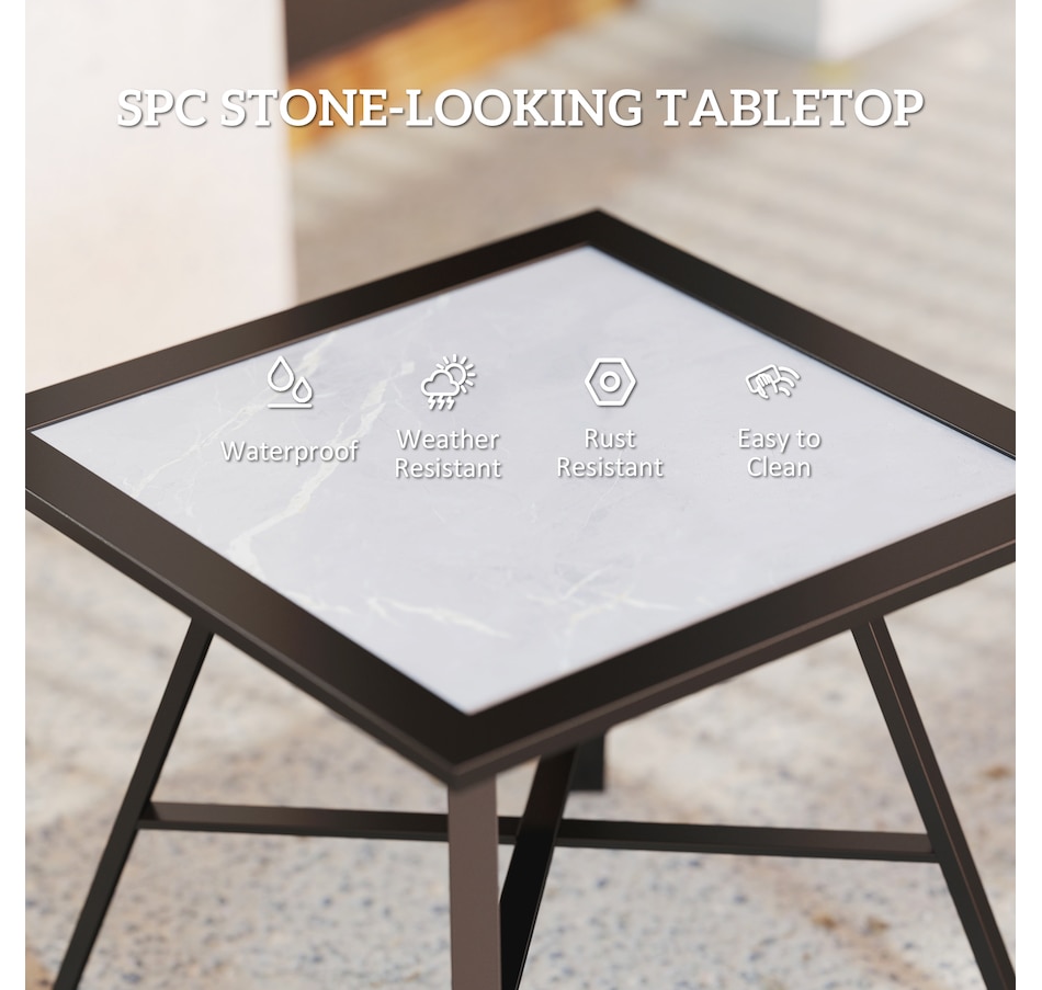 Image 964530_ALTMORE3.jpg, Product 964-530 / Price $54.99, Outsunny Patio Side Table, Small Outdoor Side Table w/ SPC Tabletop, Grey from Outsunny on TSC.ca's Home & Garden department