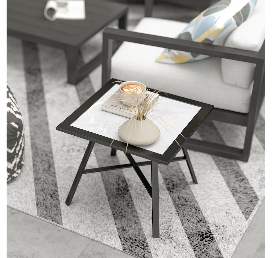 Image 964530_ALTMORE6.jpg, Product 964-530 / Price $54.99, Outsunny Patio Side Table, Small Outdoor Side Table w/ SPC Tabletop, Grey from Outsunny on TSC.ca's Home & Garden department