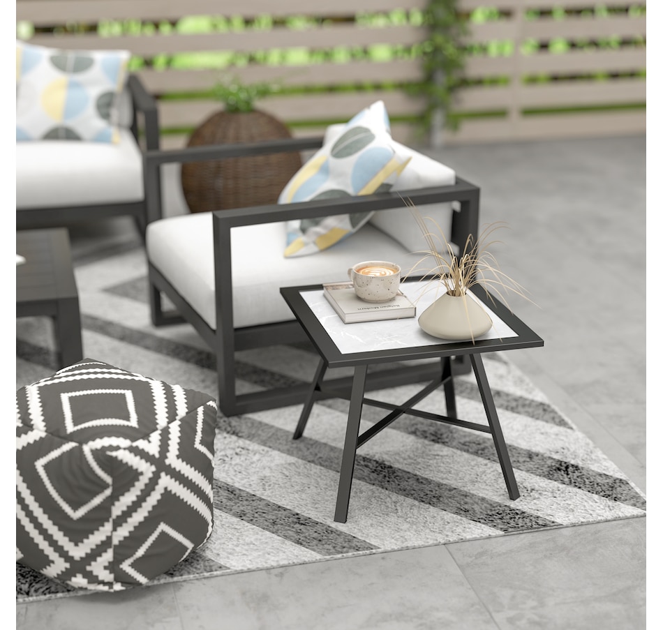 Image 964530_ALTMORE8.jpg, Product 964-530 / Price $54.99, Outsunny Patio Side Table, Small Outdoor Side Table w/ SPC Tabletop, Grey from Outsunny on TSC.ca's Home & Garden department