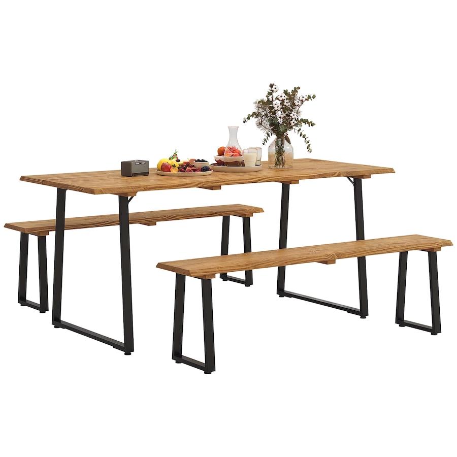 Image 964533.jpg, Product 964-533 / Price $269.99, Outsunny Picnic Table and Bench Set for 6 Persons with 2" Umbrella Hole from Outsunny on TSC.ca's Home & Garden department