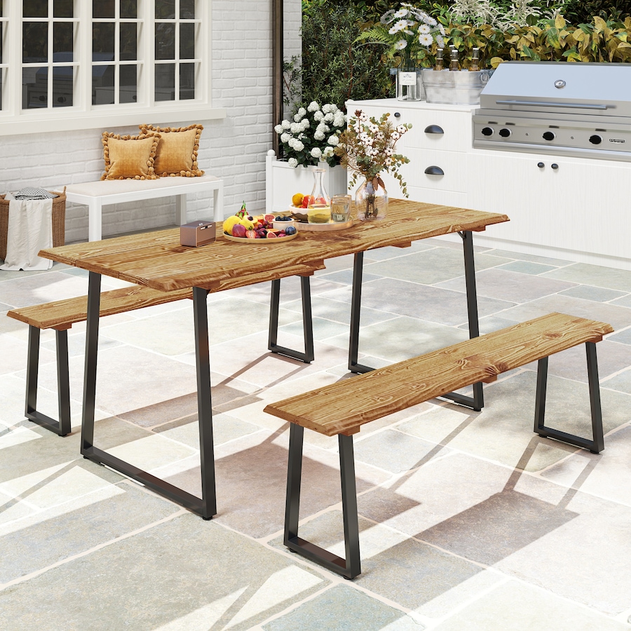 Image 964533_ALTMORE1.jpg, Product 964-533 / Price $269.99, Outsunny Picnic Table and Bench Set for 6 Persons with 2" Umbrella Hole from Outsunny on TSC.ca's Home & Garden department