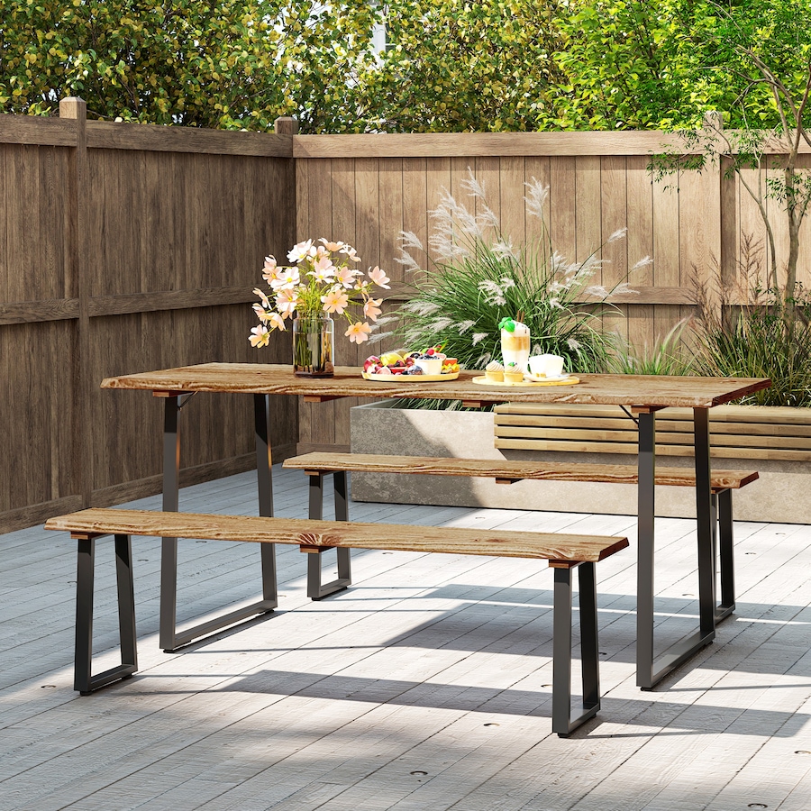 Image 964533_ALTMORE6.jpg, Product 964-533 / Price $269.99, Outsunny Picnic Table and Bench Set for 6 Persons with 2" Umbrella Hole from Outsunny on TSC.ca's Home & Garden department