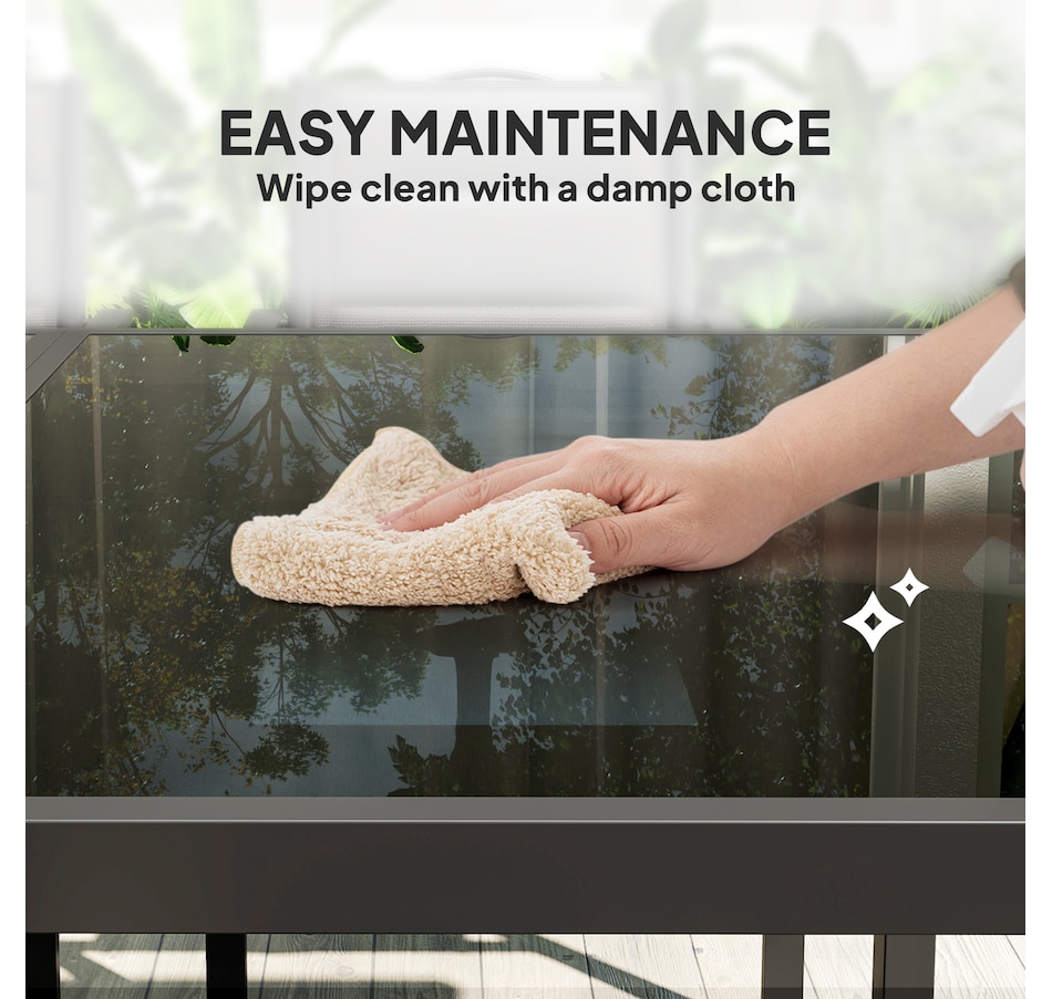 Image 964552_ALTMORE6.jpg, Product 964-552 / Price $409.99, Outsunny 5PCs Outdoor Dining Set w/ 4 Stackable Chairs & Tempered Glass Top from Outsunny on TSC.ca's Home & Garden department